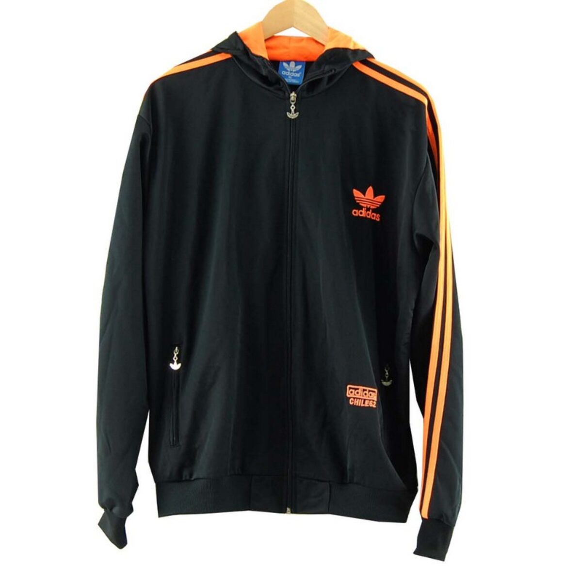 Adidas barra tracksuit black and orange