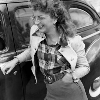 Where are cheap places to buy vintage clothes - Mabel_Ringling in_riding clothes-Sarasota,Florida, 1947