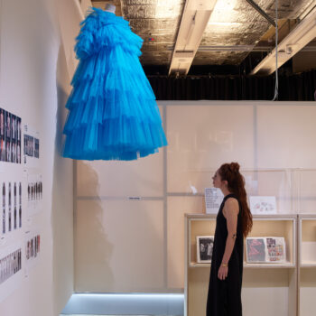 Mannequins with clothes. REBEL 30 Years of London Fashion. Photo with Design Museum permission, Andy Stagg.